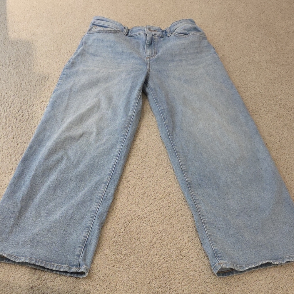 Joe Fresh Light Blue High Rise Wide-Leg Jeans Size 28 Short